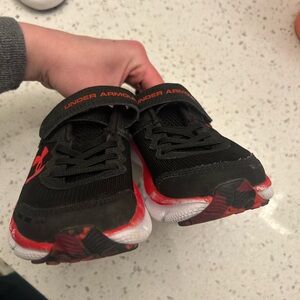 Under Armour Kids Black and Red Shoes